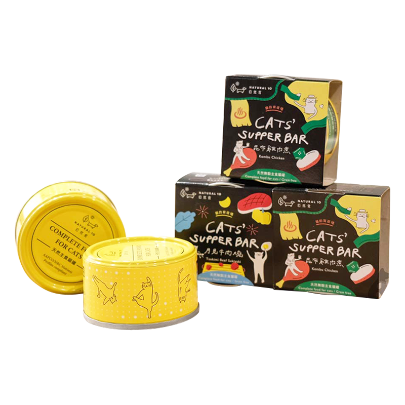 NATURAL10自然食 貓的宵夜場 天然無穀主食貓罐 80g