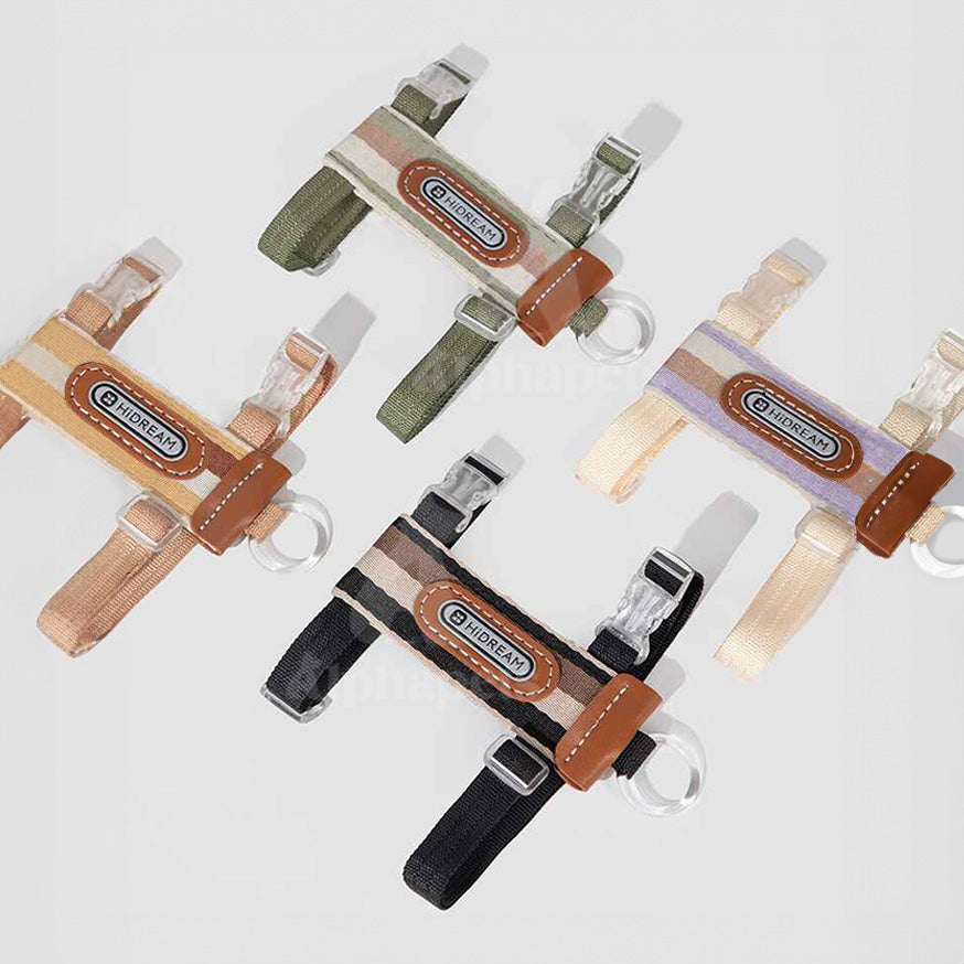 HiDREAM 貓咪條紋胸背牽繩套組 寵物牽繩 胸背帶