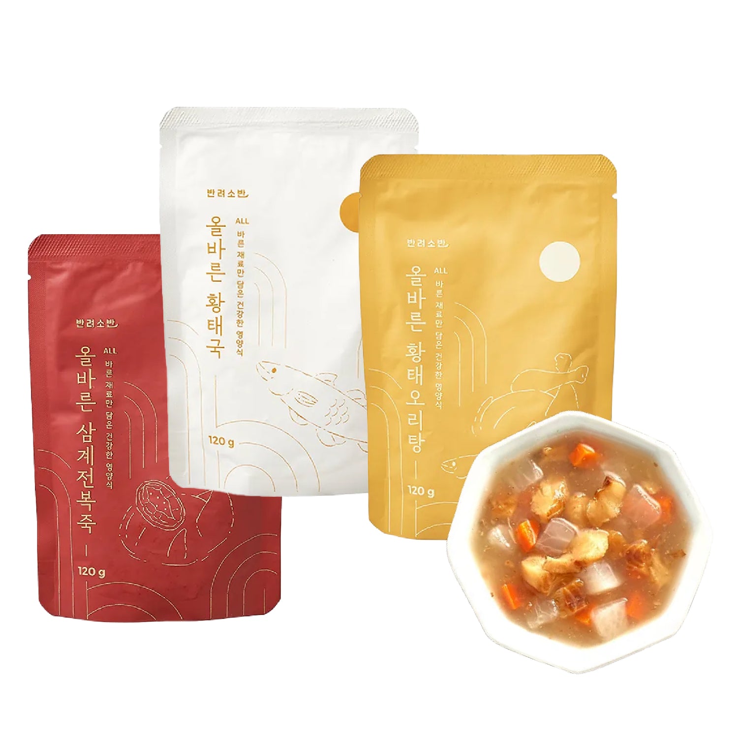 Petsoban寵膳桌 正宗韓膳湯品 明太魚湯 明太魚鴨湯 鮑魚燉雞湯 120g 貓狗可食