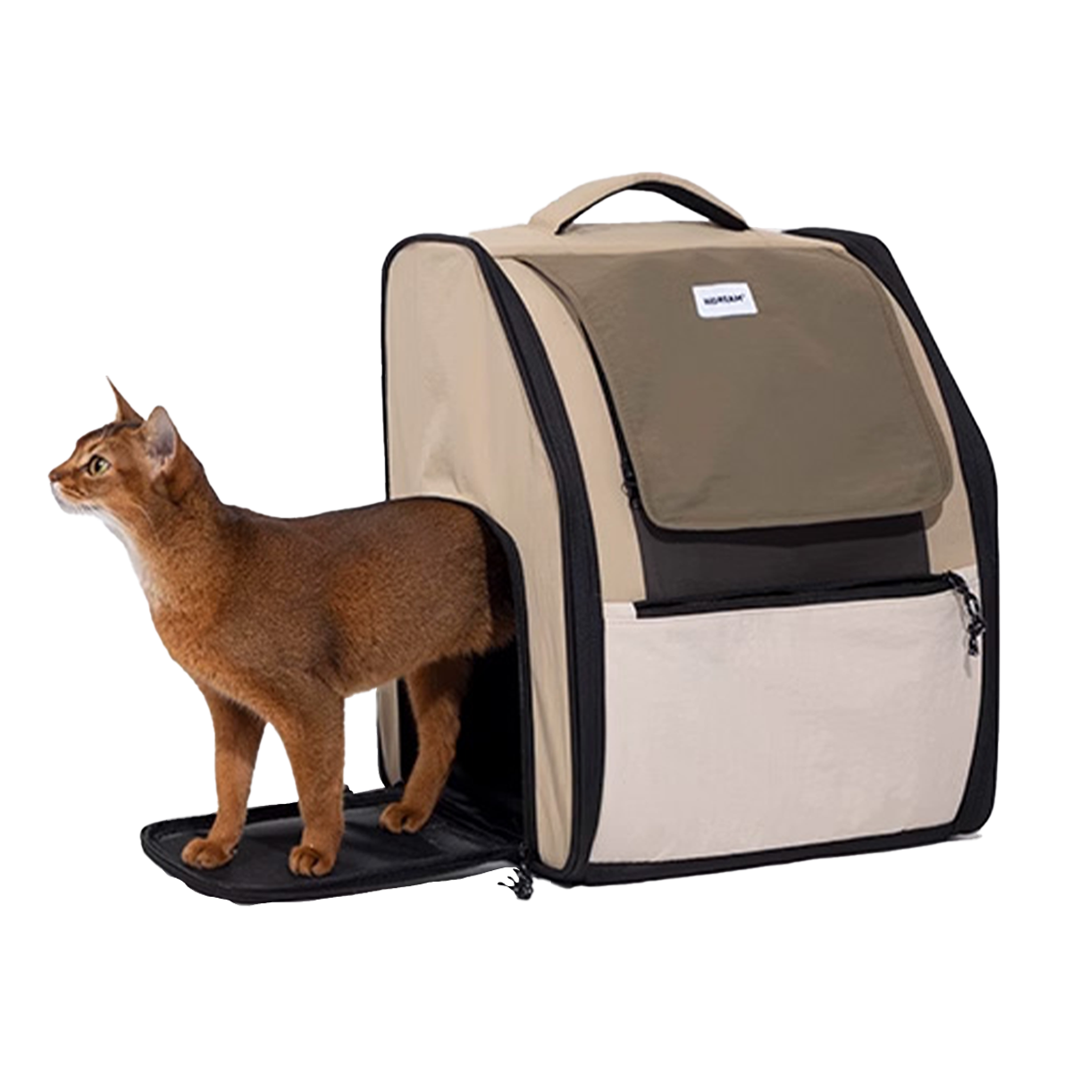 HIDREAM 頭等艙寵物雙肩背包 大空間 外出背包 栗子棕色