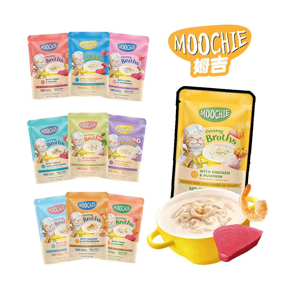 Moohcie姆吉 熱浪椰島貓湯包 輕鬆補水 補水罐 貓餐包 40g