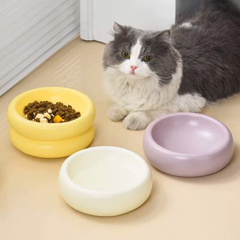 HiDREAM 甜甜圈陶瓷寵物碗 單 / 雙層 3色