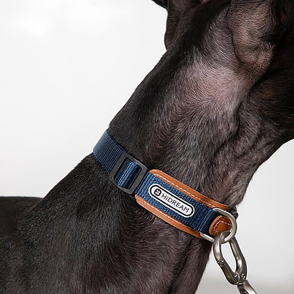 HiDREAM 拼接皮革項圈 寵物項圈 3色