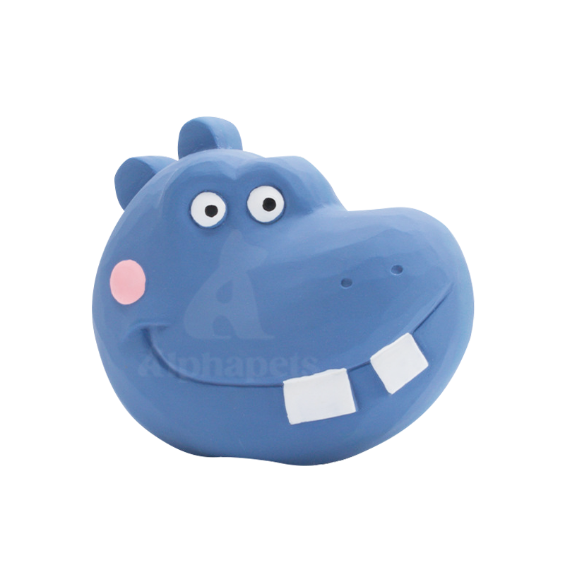 Q-MONSTER 扁扁動物頭家族發聲玩具 寵物乳膠玩具