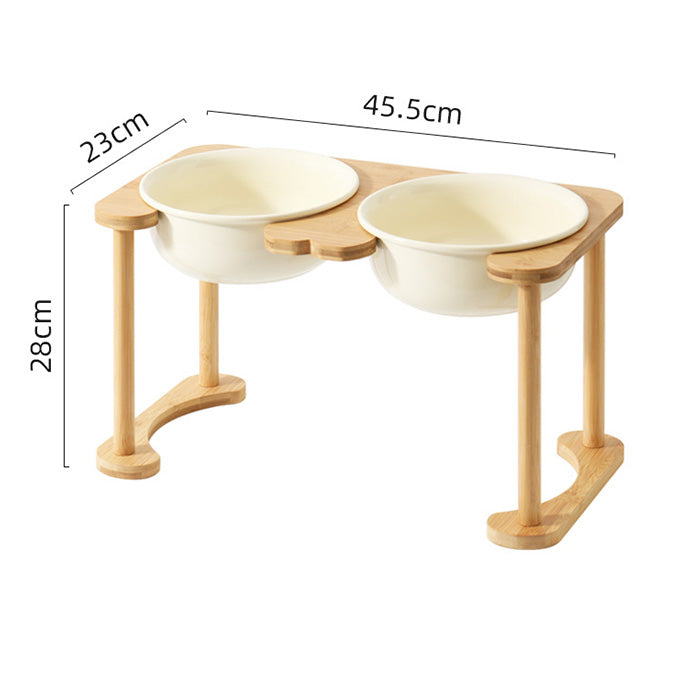 羅馬柱架陶瓷飛碟寵物碗 平架寵物碗 護頸碗架 加大碗架 單碗 雙碗