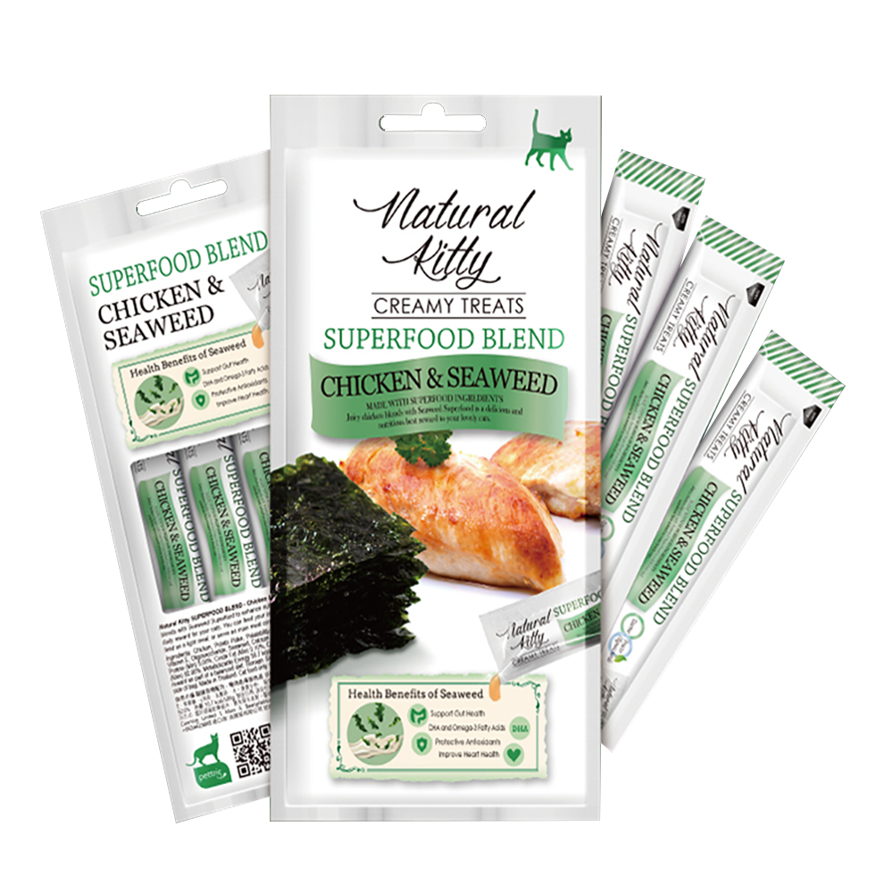 Natural Kitty 自然小貓 超級食物營養肉泥 4入/包