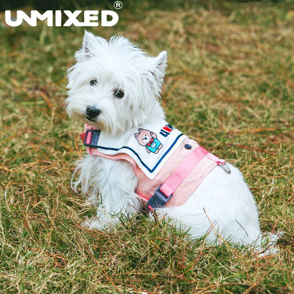 UNMIXED 你好!海軍領 寵物胸背帶+牽繩組 4種尺寸