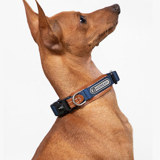 HiDREAM 拼接皮革項圈 寵物項圈 3色