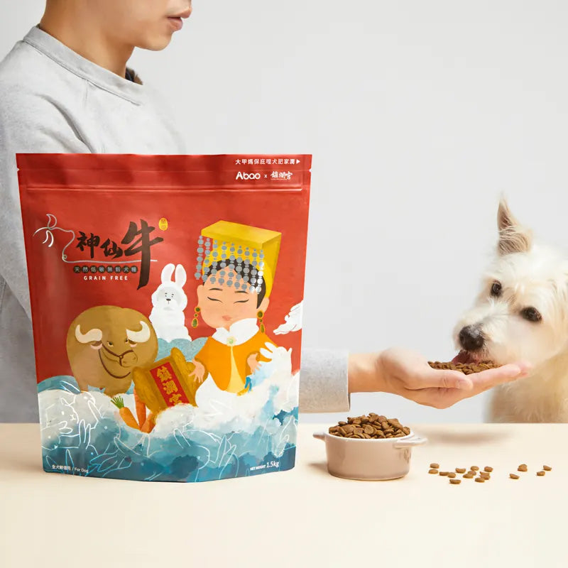 Abao阿寶 大甲鎮瀾宮聯名 保庇狗飼料 神仙牛無穀犬糧 1.5kg / 6kg
