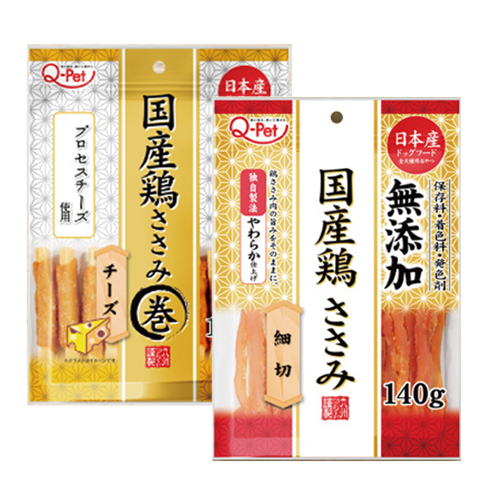 Q-Pet巧沛 國產雞 雞肉捲起司棒85g / 雞胸細切條140g 寵物零食 狗零食 貓零食