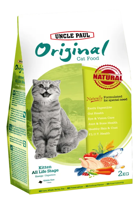 UNCLE PAUL保羅叔叔 低敏低麩質 幼母貓/長毛貓/體態貓 全齡用 貓乾糧 2kg / 10kg