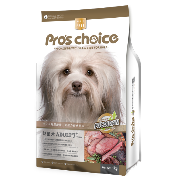 Pro's Choice博士巧思 無穀犬食 羊肉地瓜+褐藻 / 鮭魚馬鈴薯+褐藻 / 7⁺熟齡專屬保健配方+褐藻 1kg / 3kg /8kg