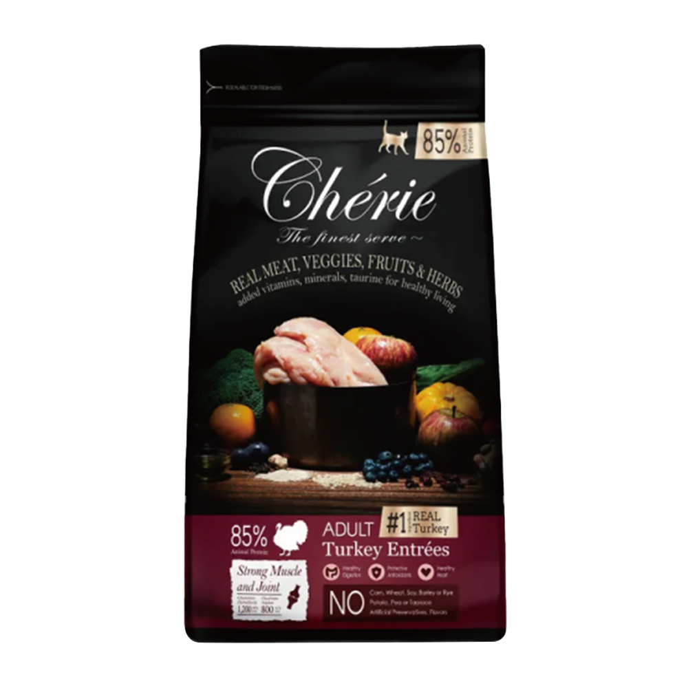 Cherie 法麗 真肉配方全營養貓糧 火雞 / 雞肉 肌肉關節 / 泌尿道系統照護 400g / 2kg