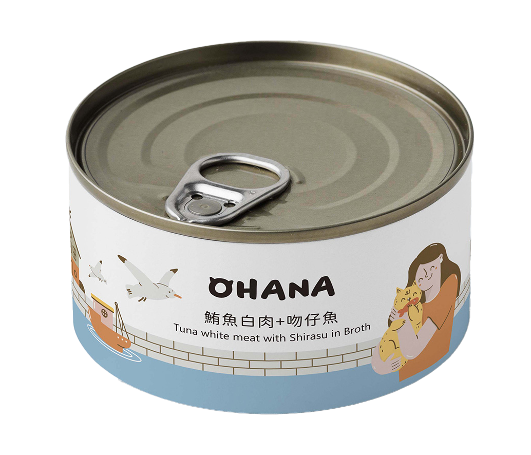 OHANA 歐哈吶 鮪魚白肉系列 / 鮮嫩雞肉系列 天然無膠無穀貓湯罐 80g x 24罐 /箱【*自由搭24罐 隨意下單任一項,訂單備註口味及數量即可】
