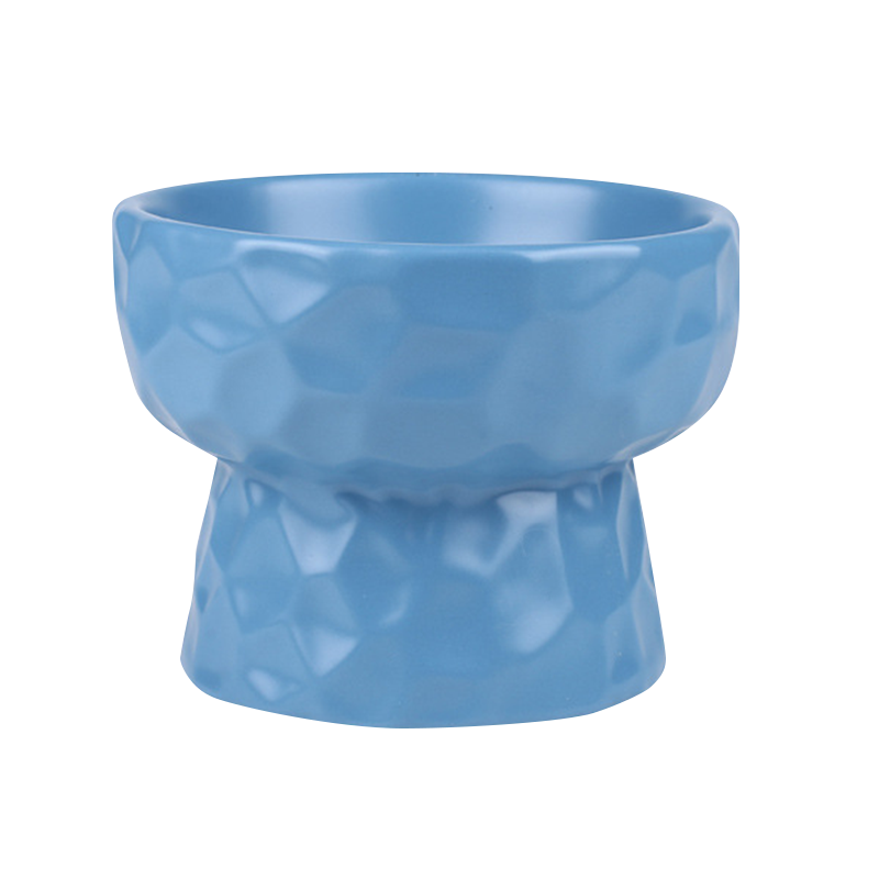 凹凸紋寵物陶瓷碗 斜口 / 平口 4色