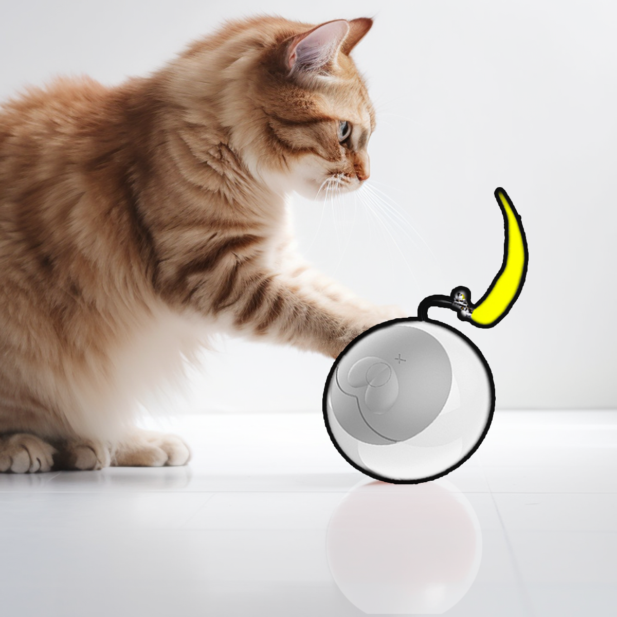 AIWO艾窩 自動遛貓紅點漏食滾動球 寵物智能滾滾球  USB充電 自動逗貓球 智能逗貓球 漏食球