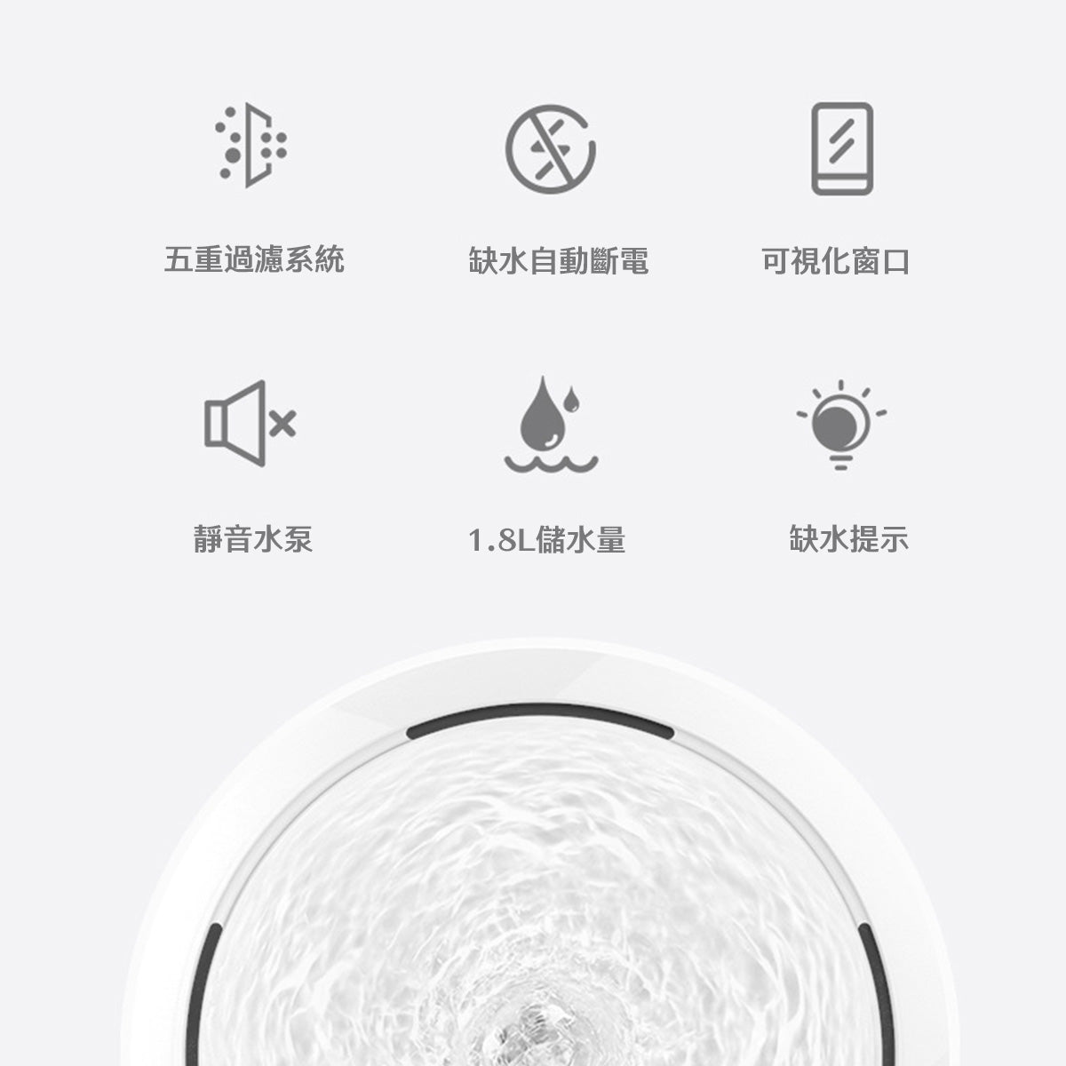 AIWO艾窩 花瓣循環活水寵物飲水機