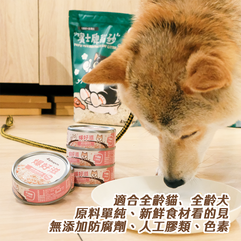 爆好滋 貓狗通用 無膠鮮肉湯罐 80g