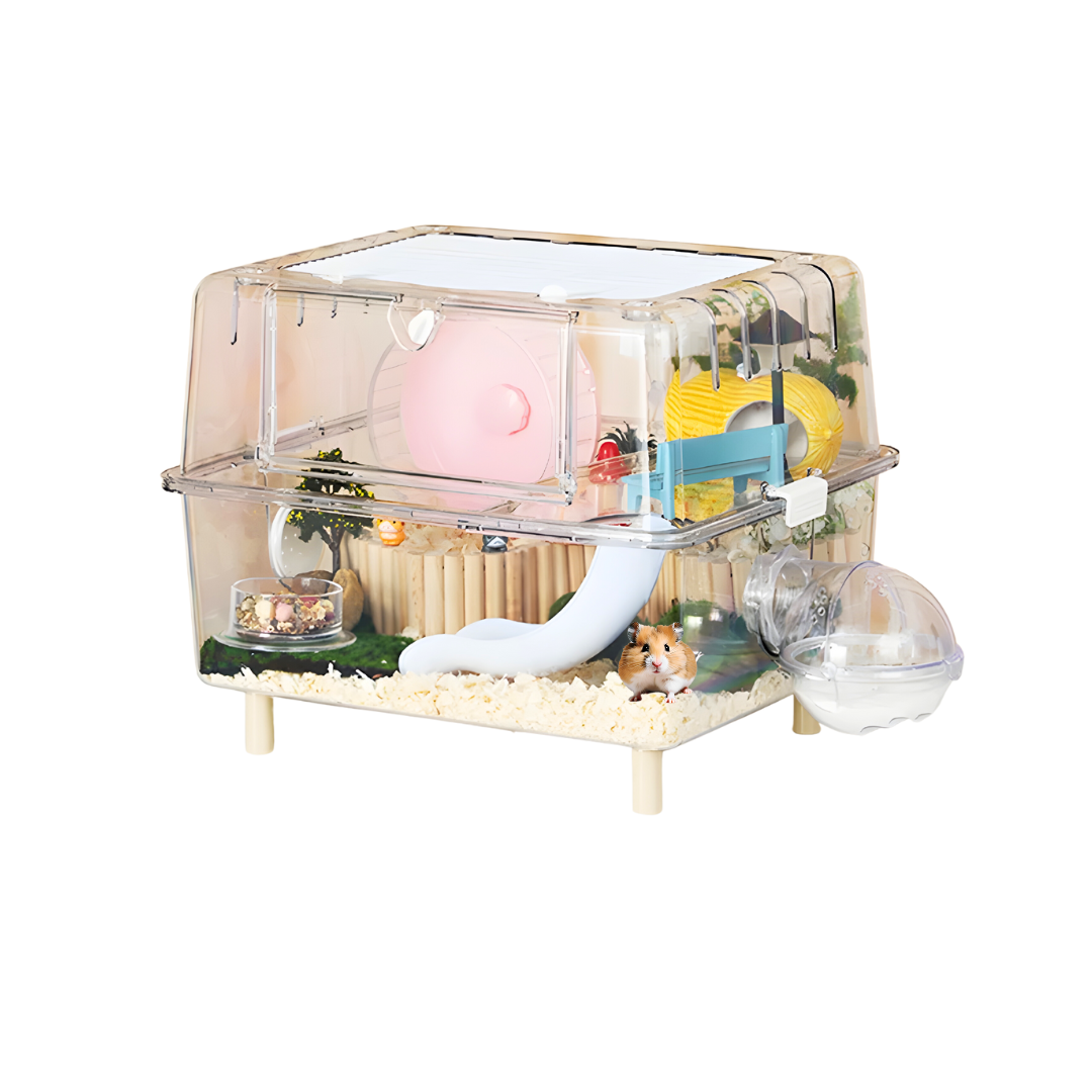360度全透明倉鼠籠 倉鼠別墅 倉鼠壓克力籠 小寵物籠