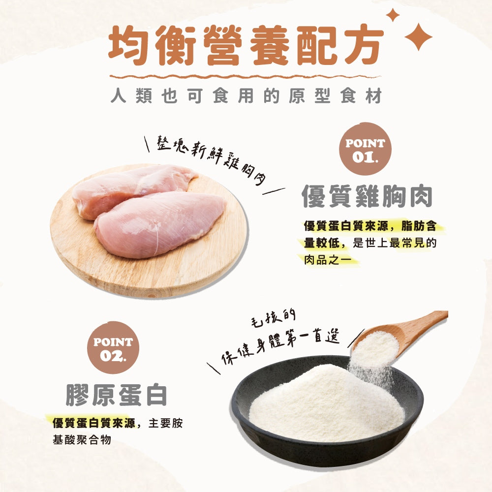 Fudohouse 飼糧倉 寵物零食 低脂雞肉 肉乾 肉條 原肉零食 犬貓可食