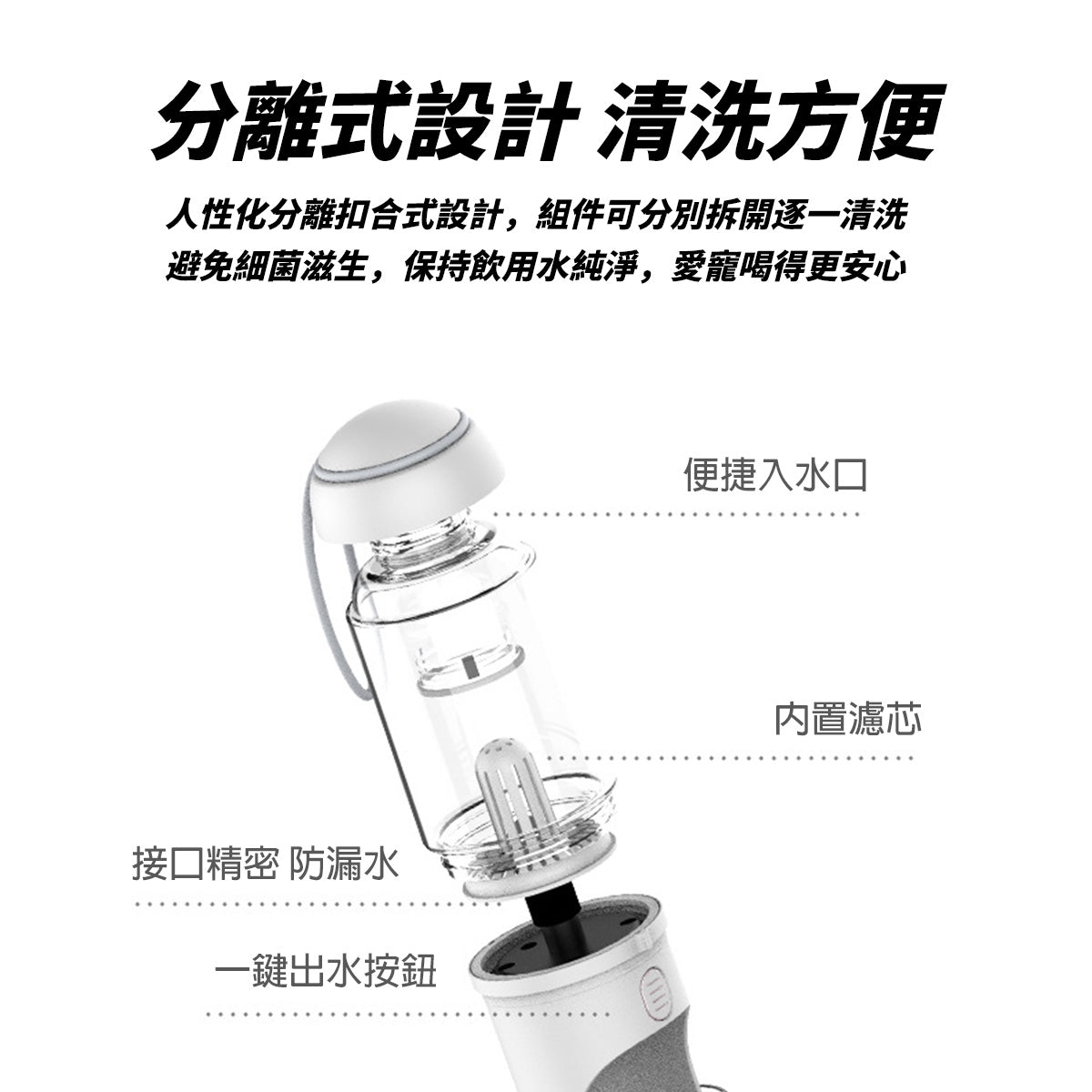 AIWO艾窩 寵物外出水壺 寵物水杯 狗狗飲水壺