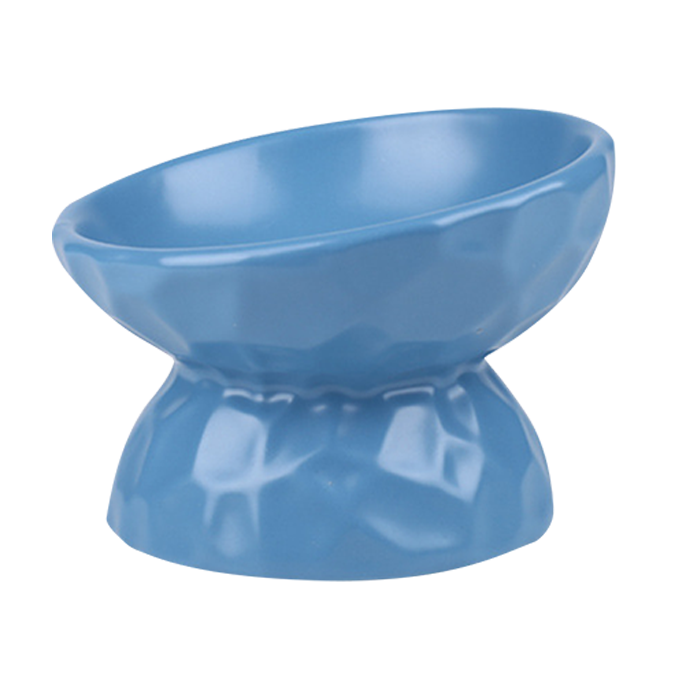 凹凸紋寵物陶瓷碗 斜口 / 平口 4色