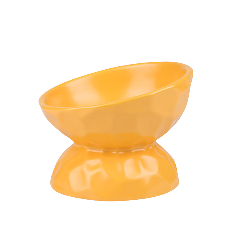 凹凸紋寵物陶瓷碗 斜口 / 平口 4色