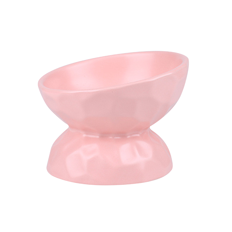 凹凸紋寵物陶瓷碗 斜口 / 平口 4色