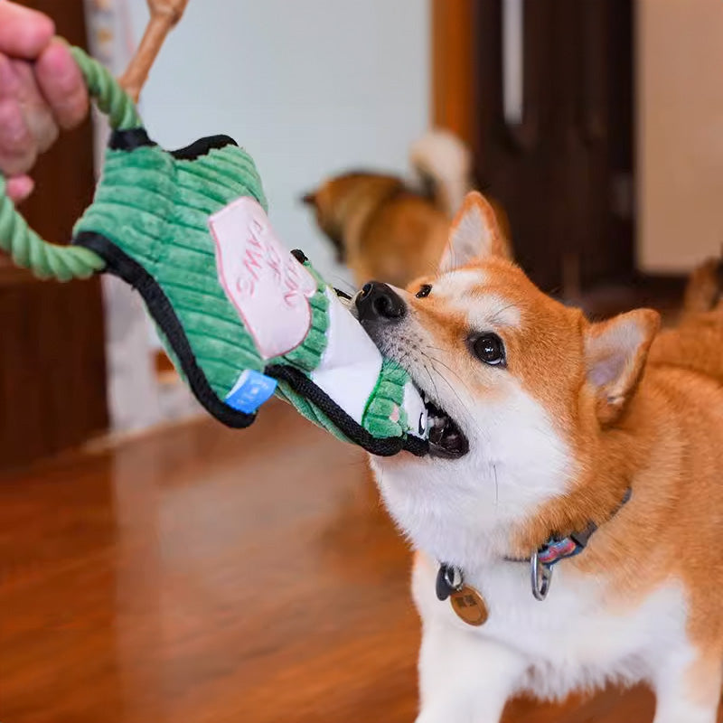 Q-MONSTER 拉環動物家族 拉扯 耐咬 發聲玩具