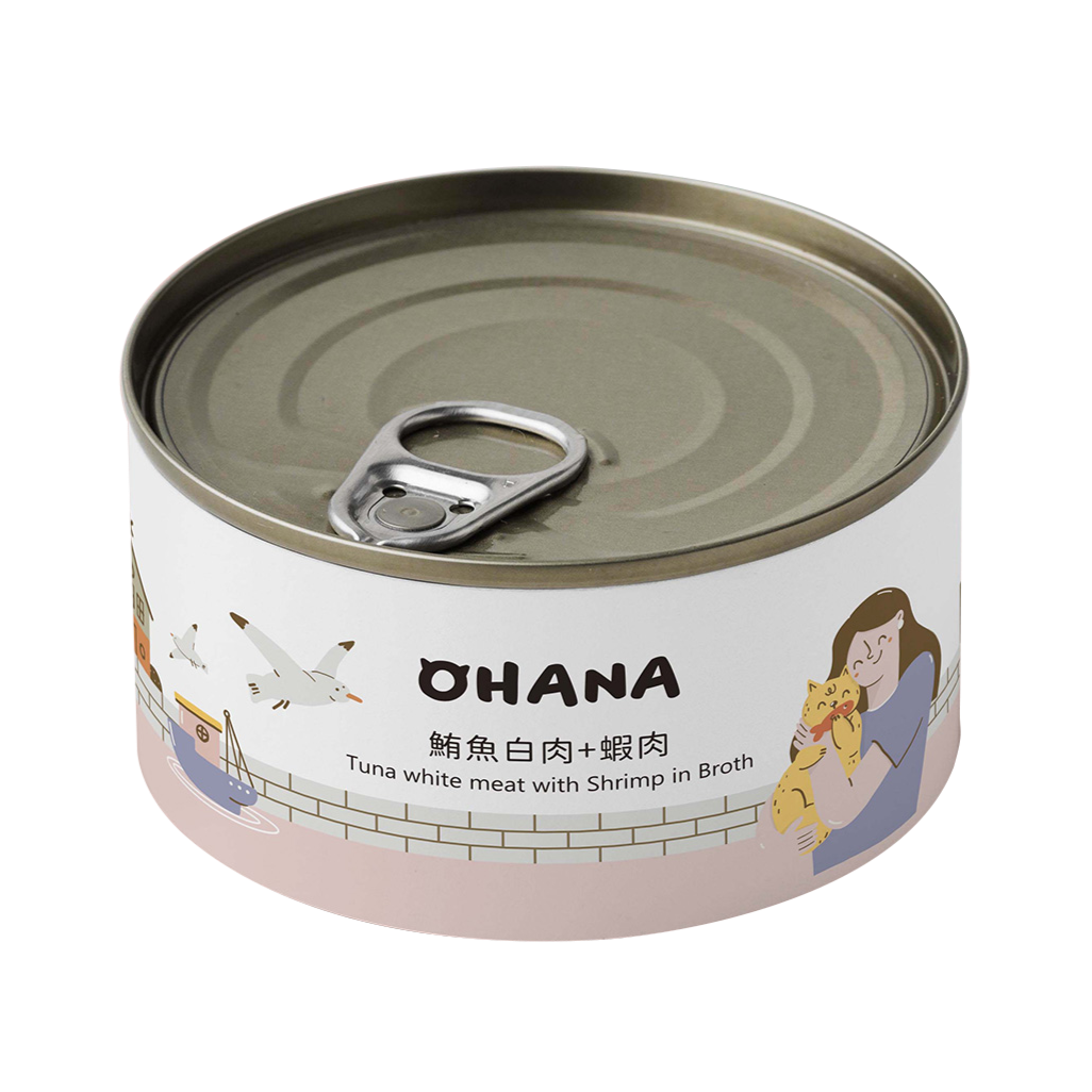OHANA 歐哈吶 鮪魚白肉系列 / 鮮嫩雞肉系列 天然無膠無穀貓湯罐 80g x 24罐 /箱【*自由搭24罐 隨意下單任一項,訂單備註口味及數量即可】