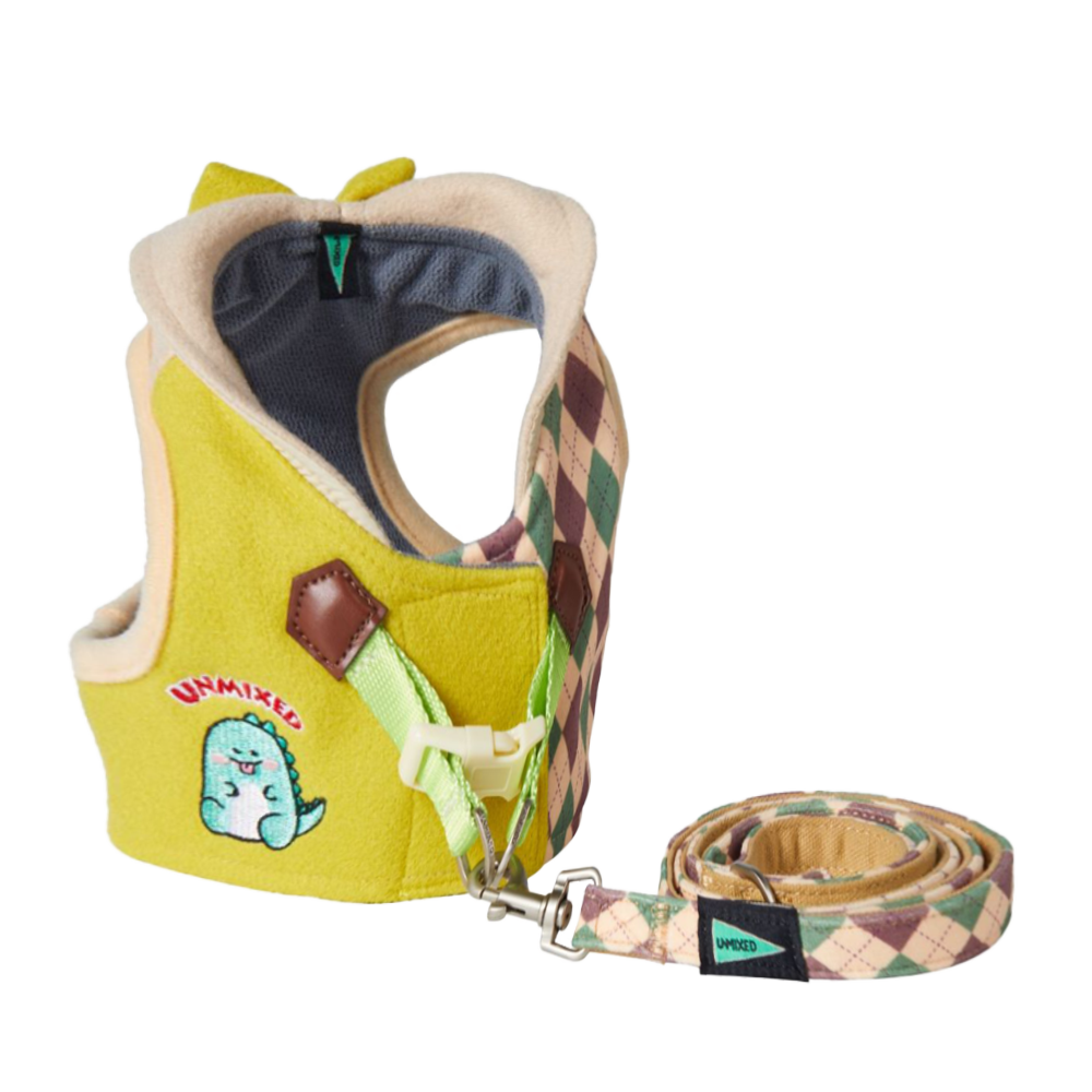 UNMIXED 倫敦學院風 寵物胸背帶+牽繩組 4種尺寸