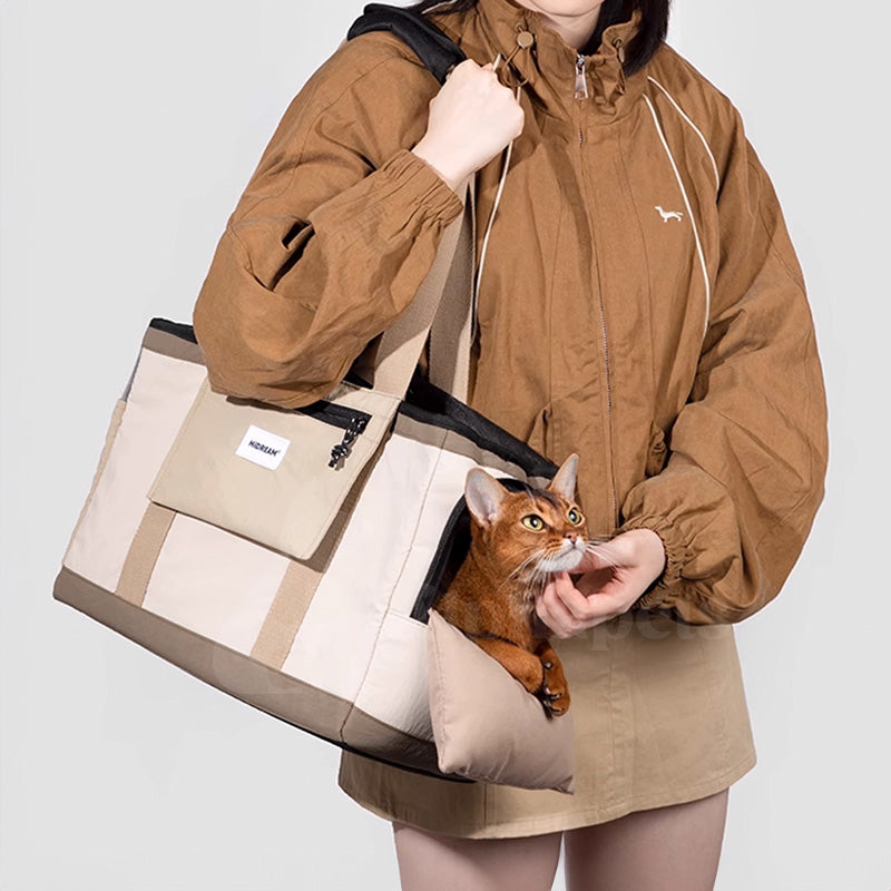 HiDREAM 休閒寵物單肩包 寵物背包 托特包