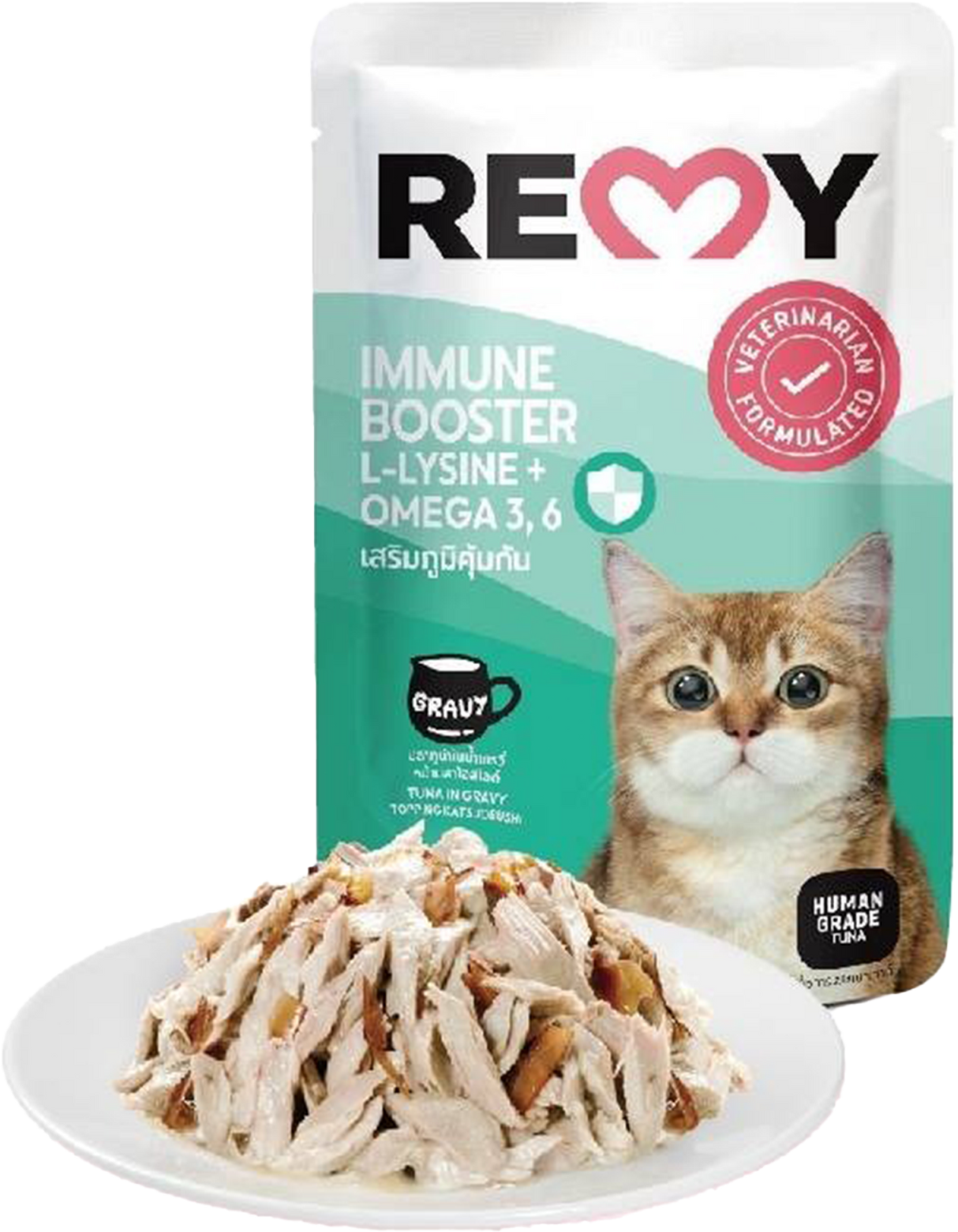 REMY純白肉貓機能餐包 70g 腸胃/皮膚/免疫力/關節/體態/心血管 無鹽無油 高蛋白質