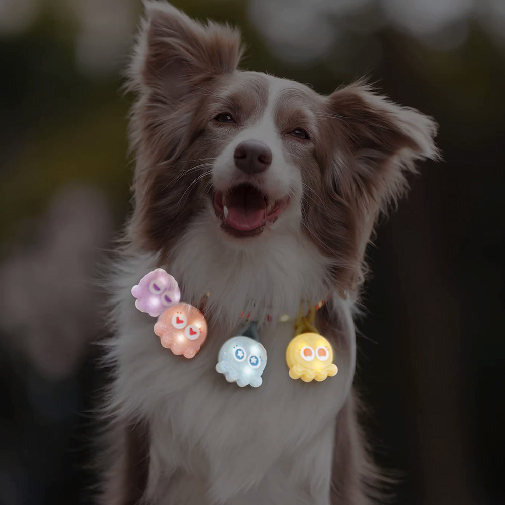 LaRoo 萊諾 糖果章魚LED發光吊墜 寵物項圈吊飾