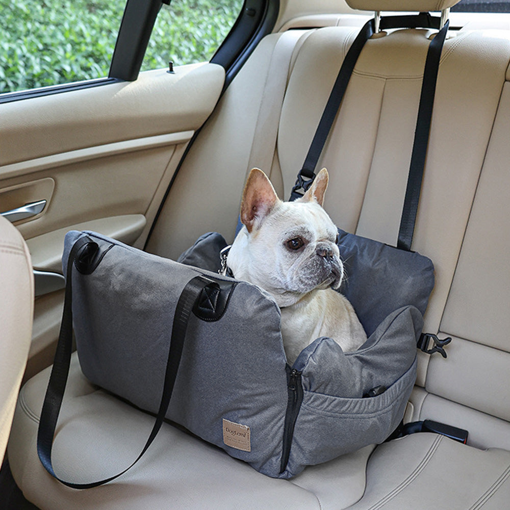 DogLemi 多樂米 車載氣囊手提寵物窩 寵物提袋 汽車座椅 灰色
