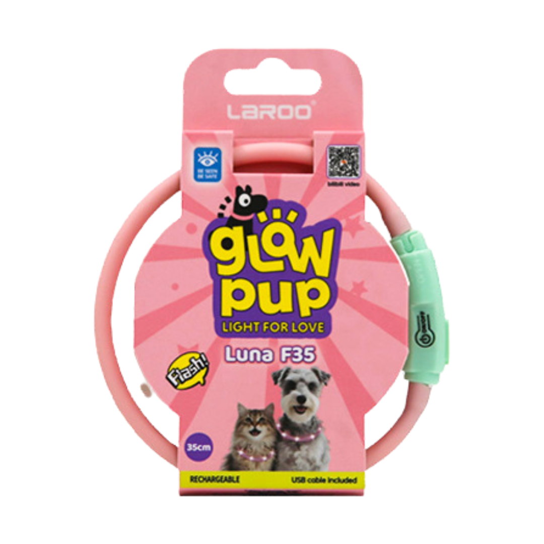 LaRoo萊諾 F35 寵物發光項圈 35cm LED夜光狗圈 螢光項圈