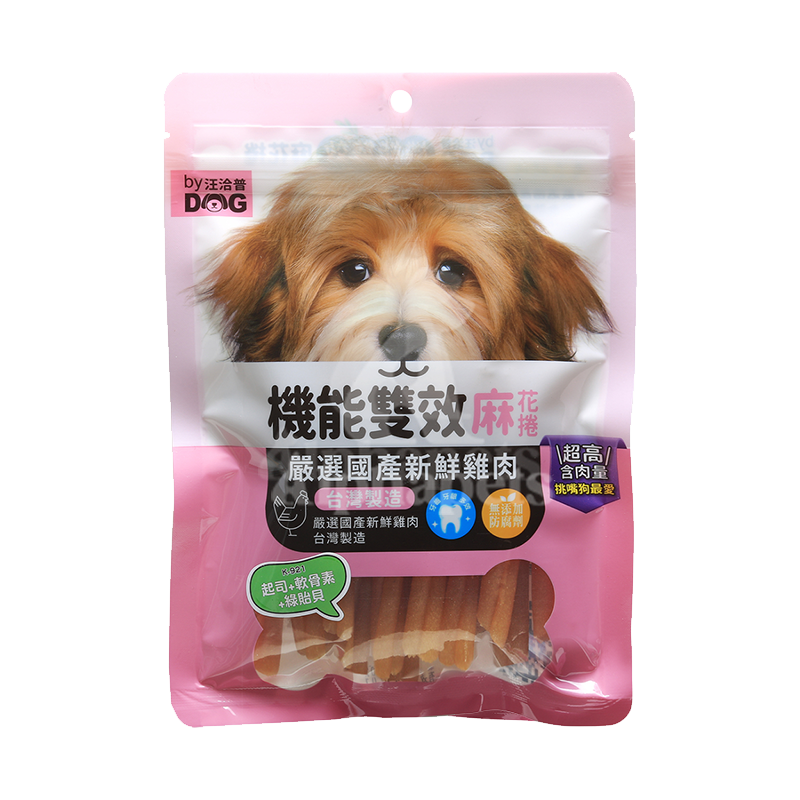 By Dog 汪洽普 機能雙效麻花捲潔牙棒 四種口味 200g / 袋