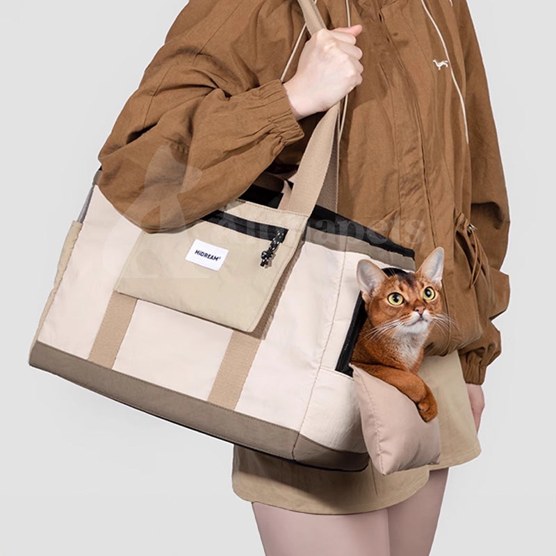 HiDREAM 休閒寵物單肩包 寵物背包 托特包