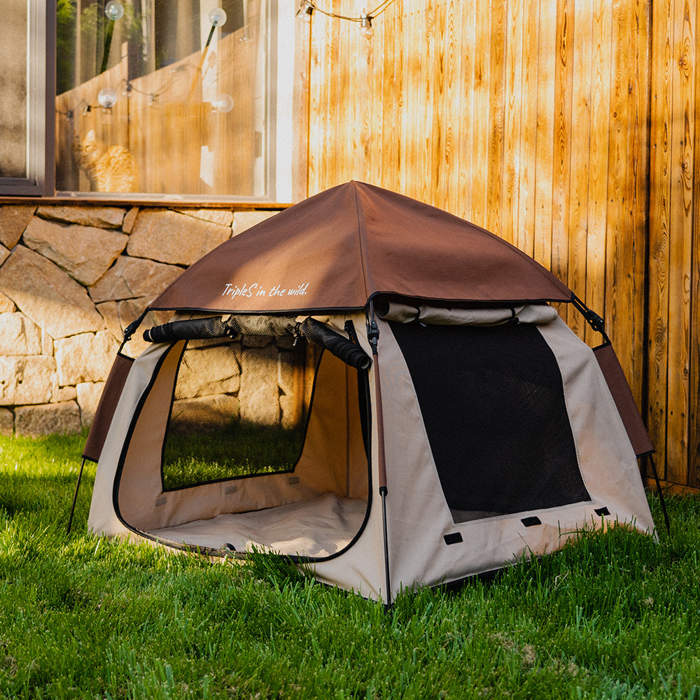 BlackDoggy 寵物戶外帳篷 防潑水 自動桿架 寵物窩