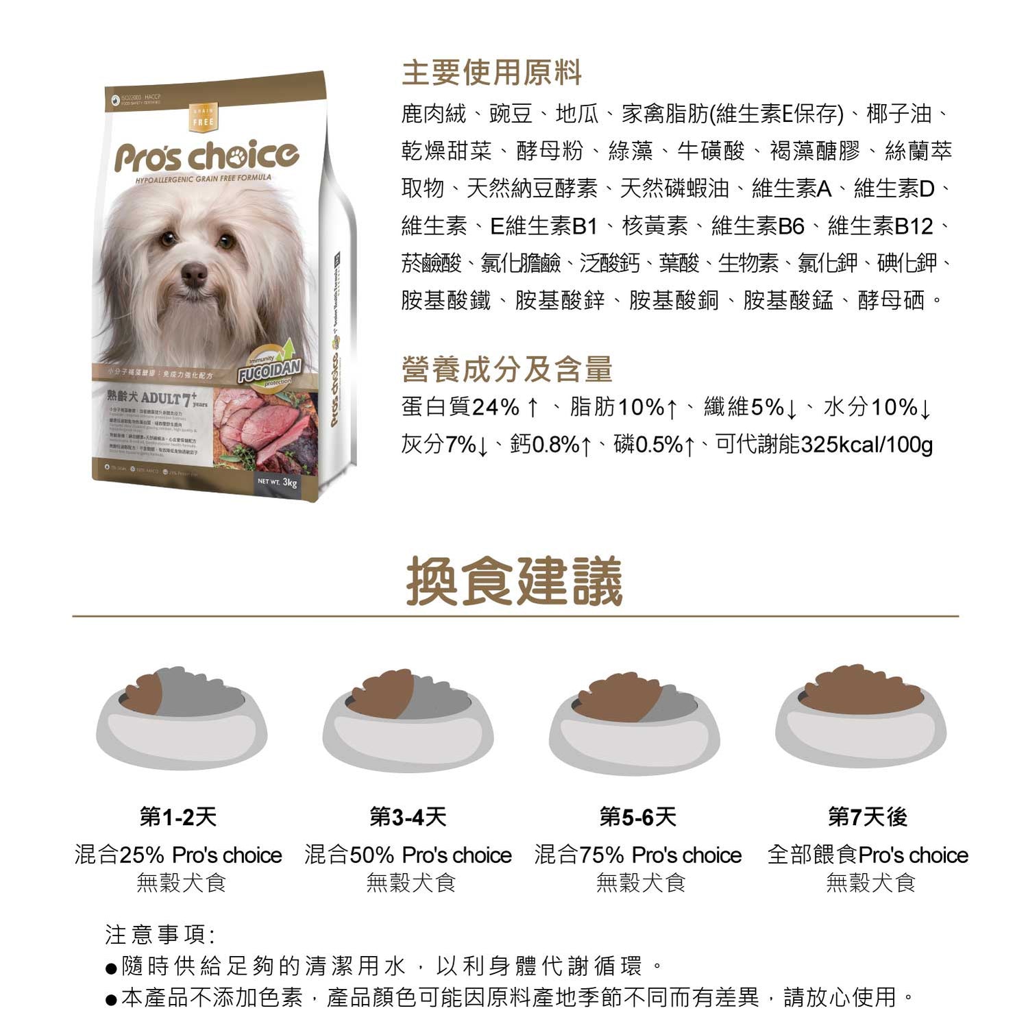 Pro's Choice博士巧思 無穀犬食 羊肉地瓜+褐藻 / 鮭魚馬鈴薯+褐藻 / 7⁺熟齡專屬保健配方+褐藻 1kg / 3kg /8kg