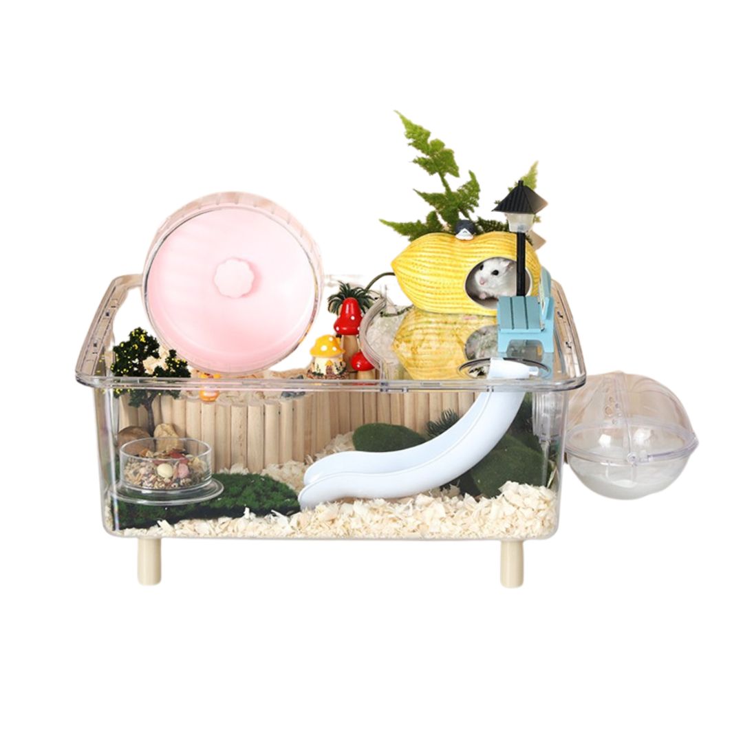 360度全透明倉鼠籠 倉鼠別墅 倉鼠壓克力籠 小寵物籠