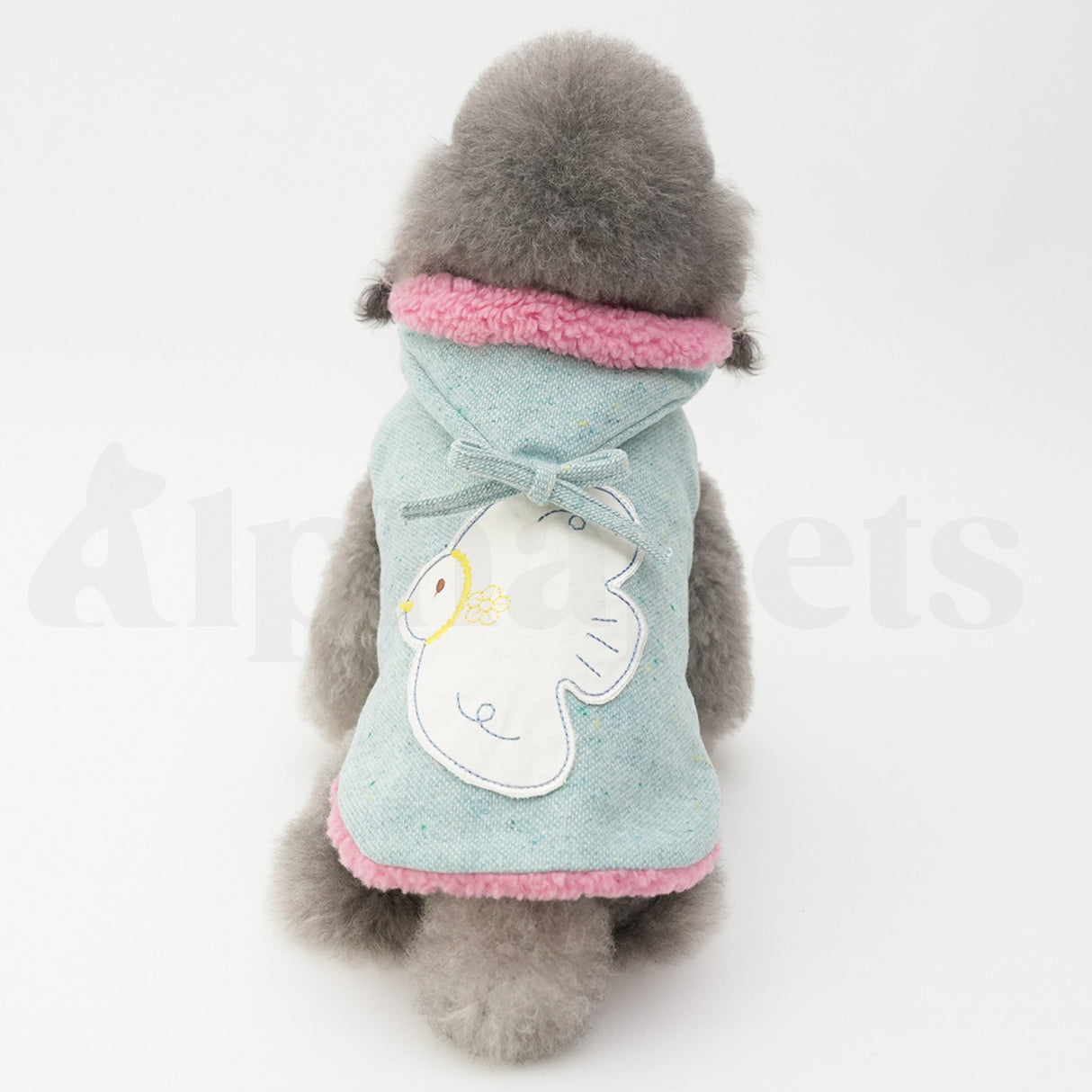 PETTRIP 和平鴿刺繡連帽棉馬甲