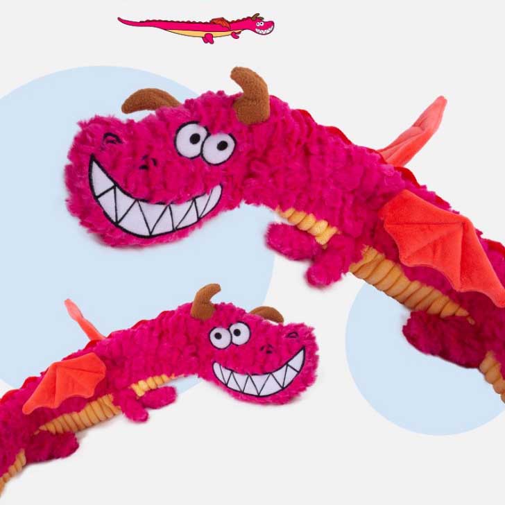 Q-MONSTER 響紙龍發聲玩具 毛絨玩具 寵物玩具