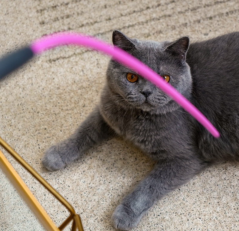 Q-MONSTER 小皮鞭逗貓棒 矽膠逗貓棒 矽膠條可替換