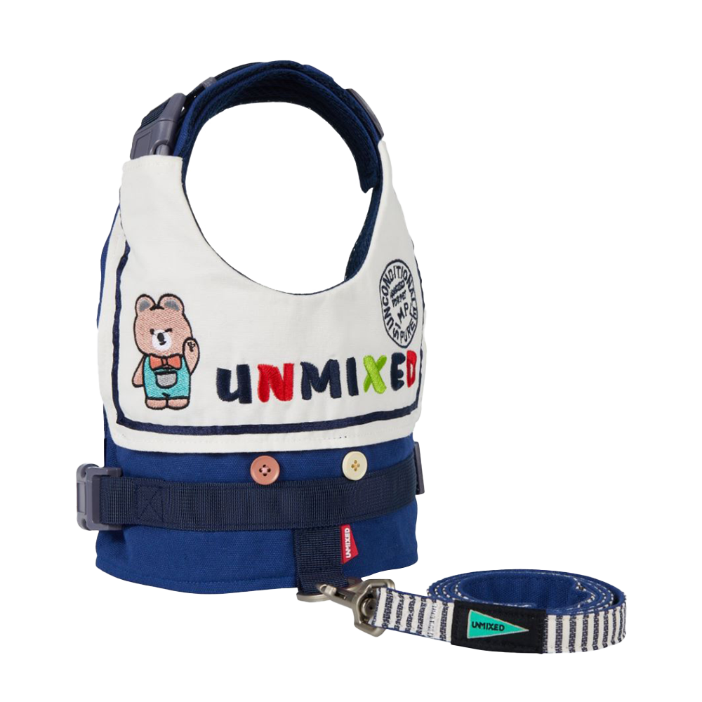 UNMIXED 你好!海軍領 寵物胸背帶+牽繩組 4種尺寸