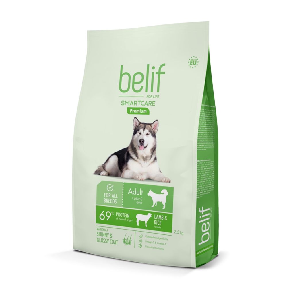belif比利夫 犬糧 成犬羊肉腸胃敏感配方 / 鮭魚皮毛保健配方 2.5kg