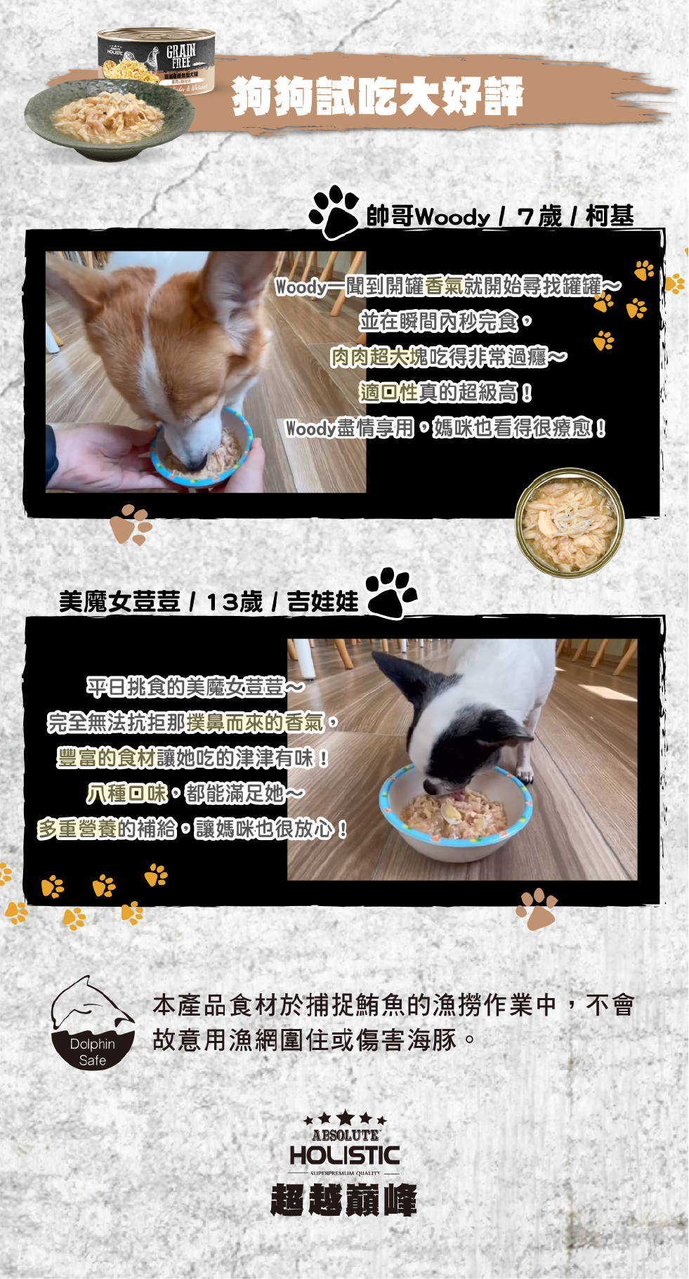 Absolute Holistic超越巔峰 雞肉底系列 無穀犬罐 犬副食罐 80g