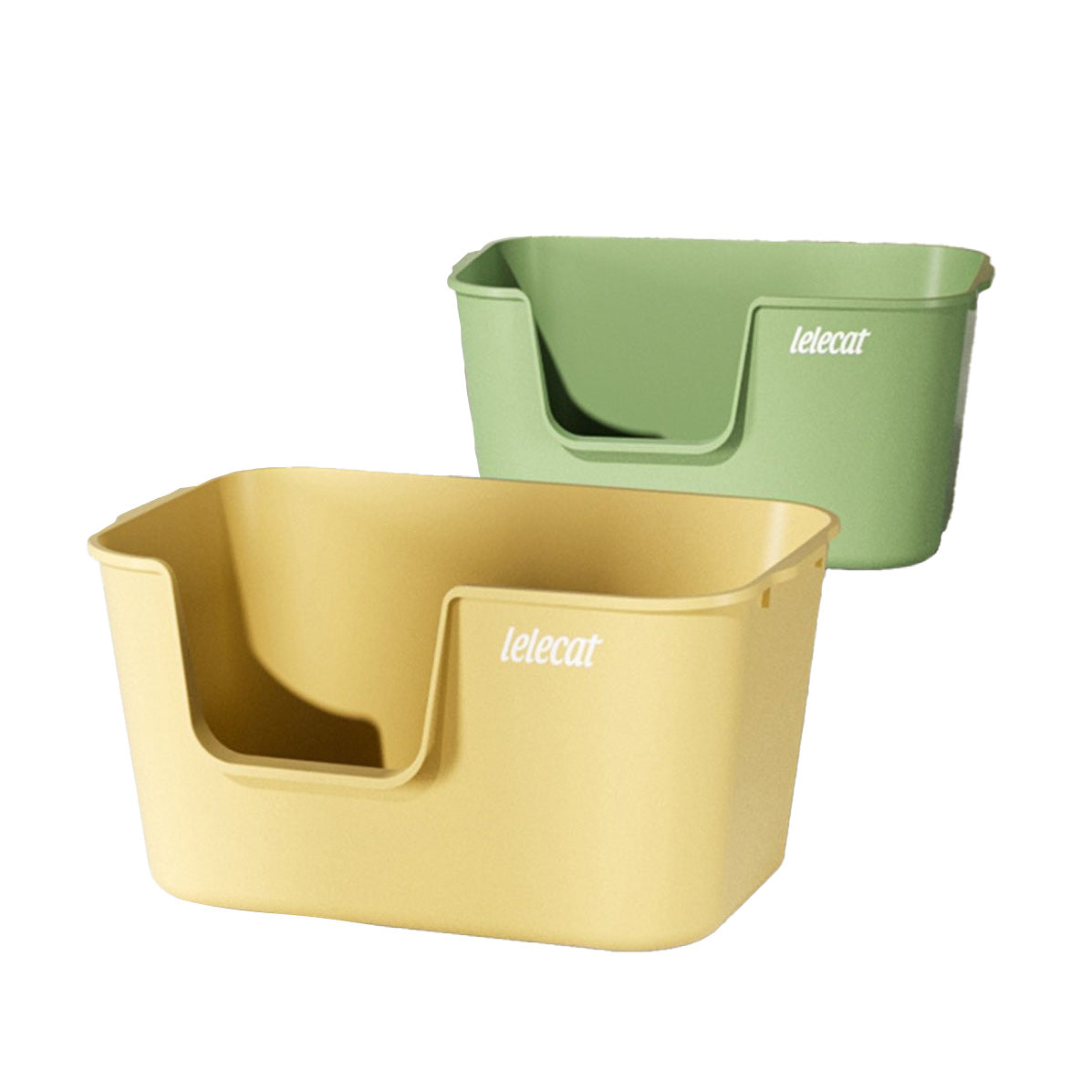 超大號防潑貓砂盆 開放式貓砂盆 黃色