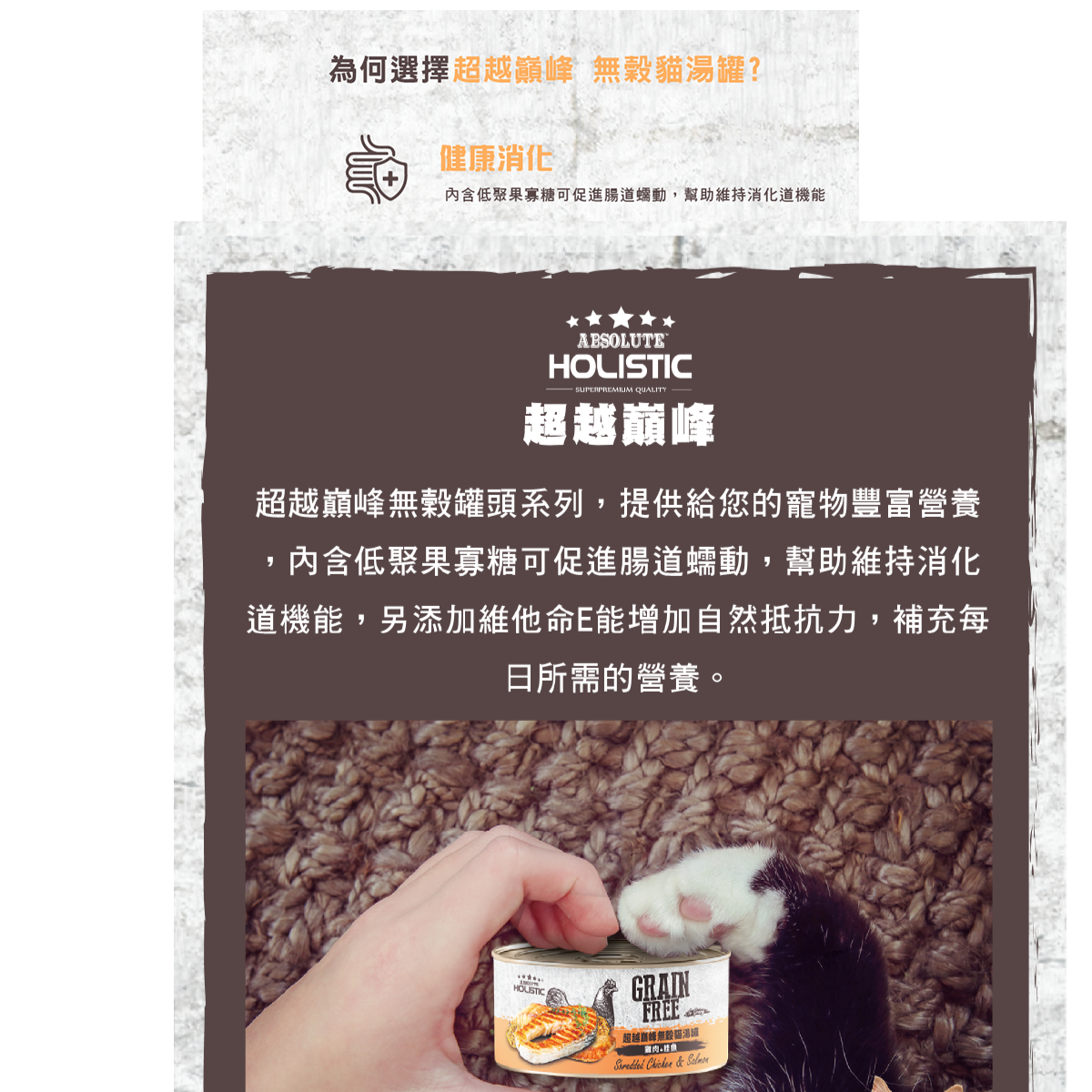 Absolute Holistic超越巔峰 無穀貓湯罐 貓副食罐 80g