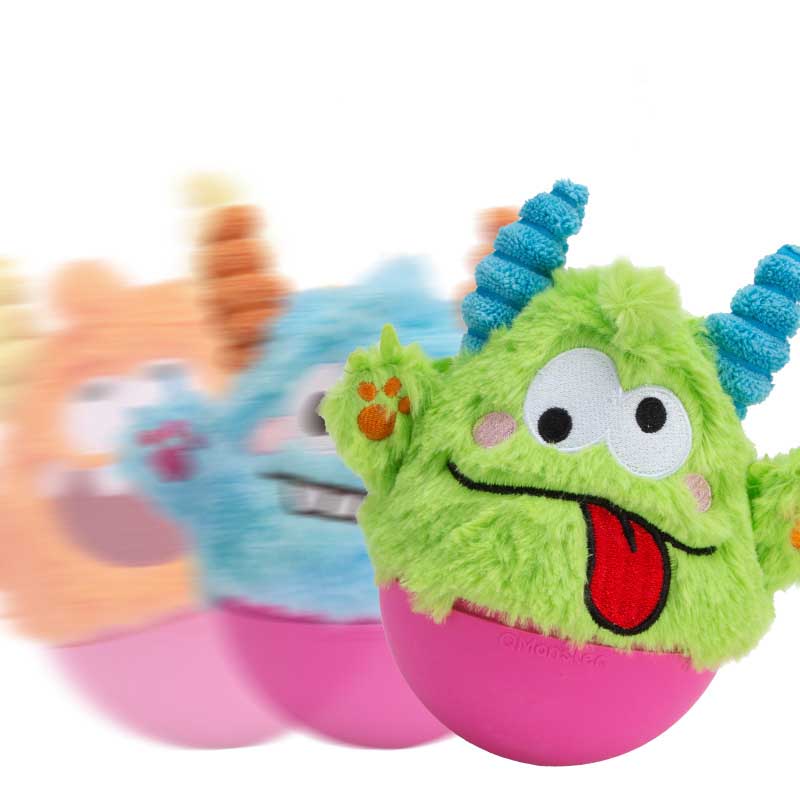 Q-MONSTER 不倒翁小怪物 寵物發聲玩具 狗狗啃咬玩具